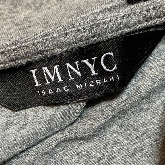 IMNYC Isaac Mizrahi 3/4 Sleeve Grey Scoop Neck Top - Picture 14 of 16